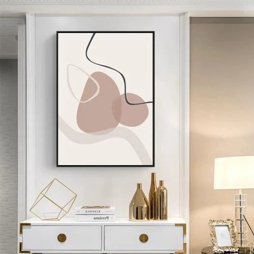 لوحة منظر بحري فاخر بإطار أبيض